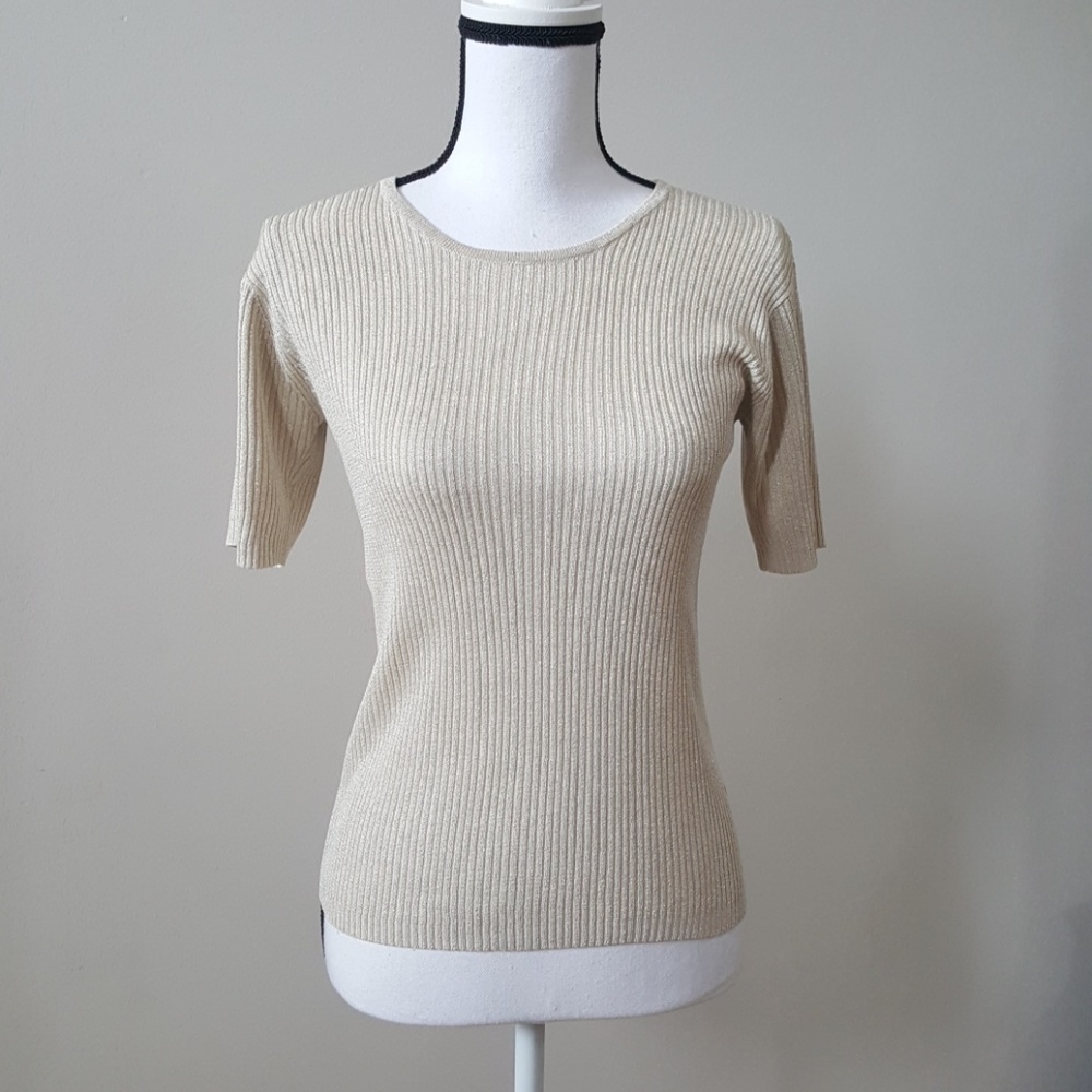 17:01 - Vintage Brand Country Shop Silk Ribbed Blouse
